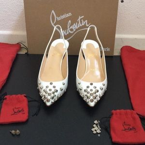 Christian Louboutin Slingback in White